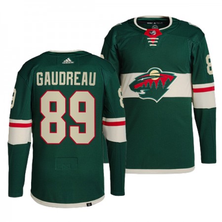 Minnesota Wild Frederick Gaudreau 89 Adidas Grün Trikot Authentic - Herren